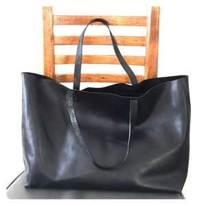 Madewell East West tote black leather